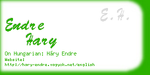 endre hary business card